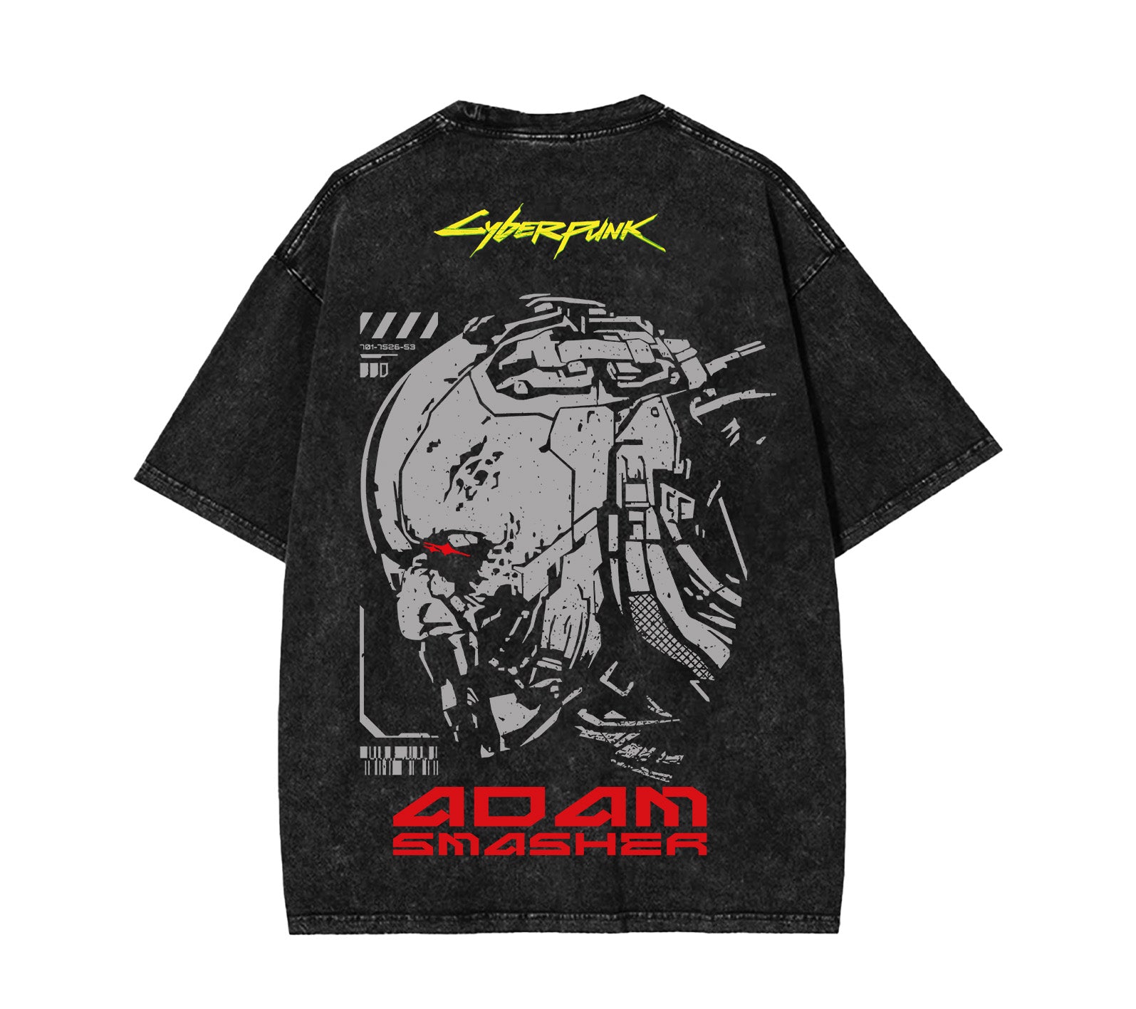 Adam Smasher Cyberpunk Arasaka Night City Vintage Tee [TPR] - Image 3